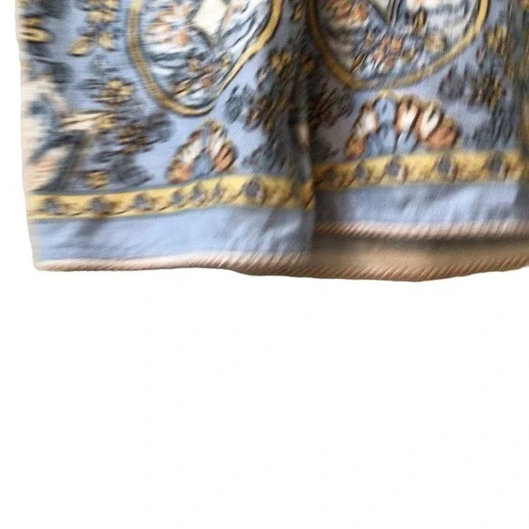 House of Harlow 1960 Skirt Women's XS Cream Floral Elastic Waistband Ruffle Hem - Picture 5 of 5